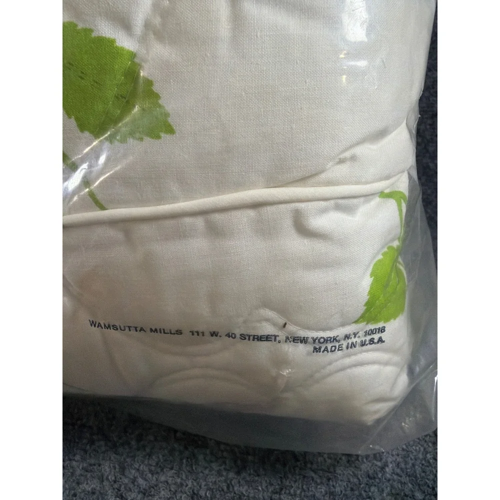 Vintage Christian Dior Wamsutta The Dior Rose Twin Quilted Bedspread USA *read
